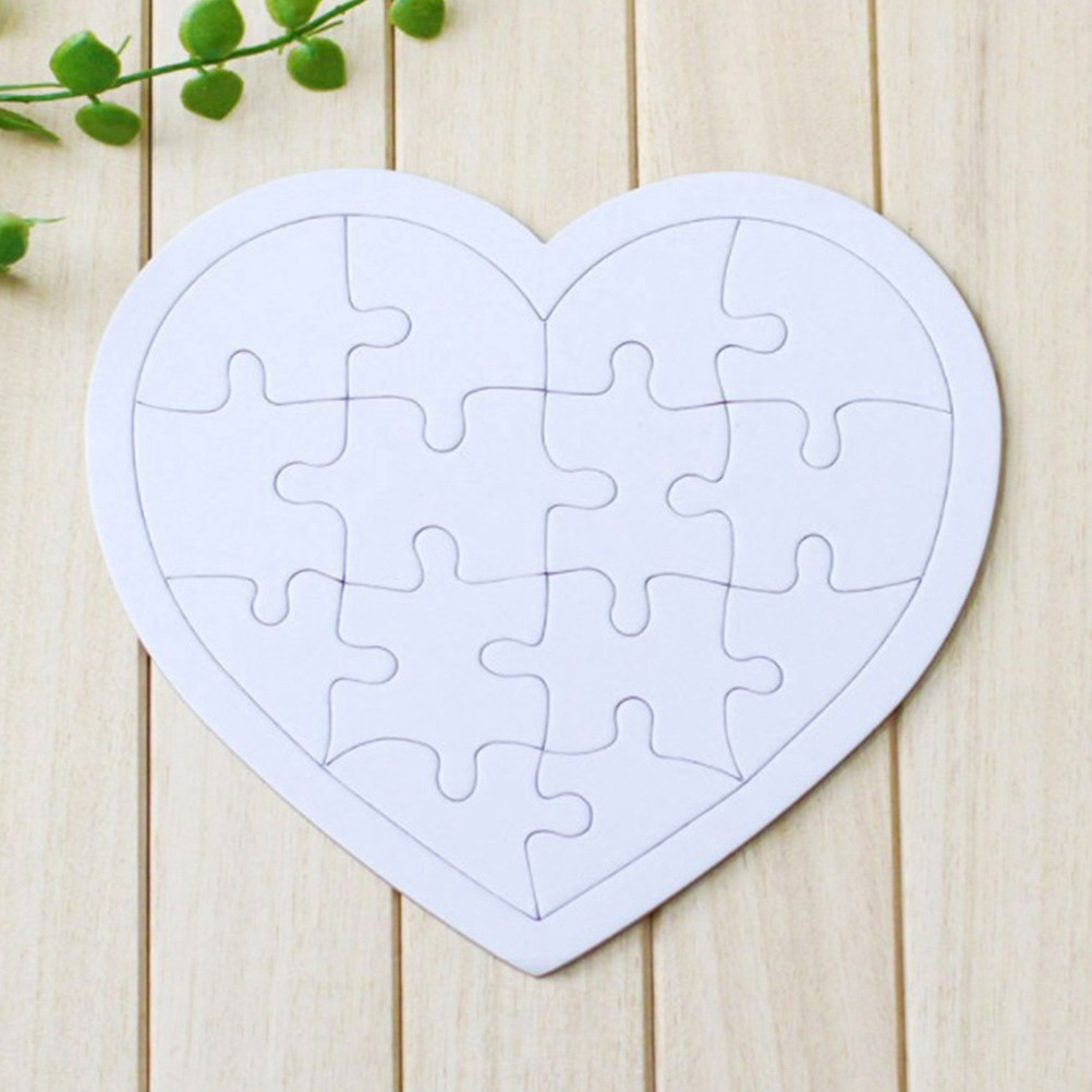4 قطع من ألغاز الصور المقطوعة  - مراجعة Puzzle Blank White وسعره