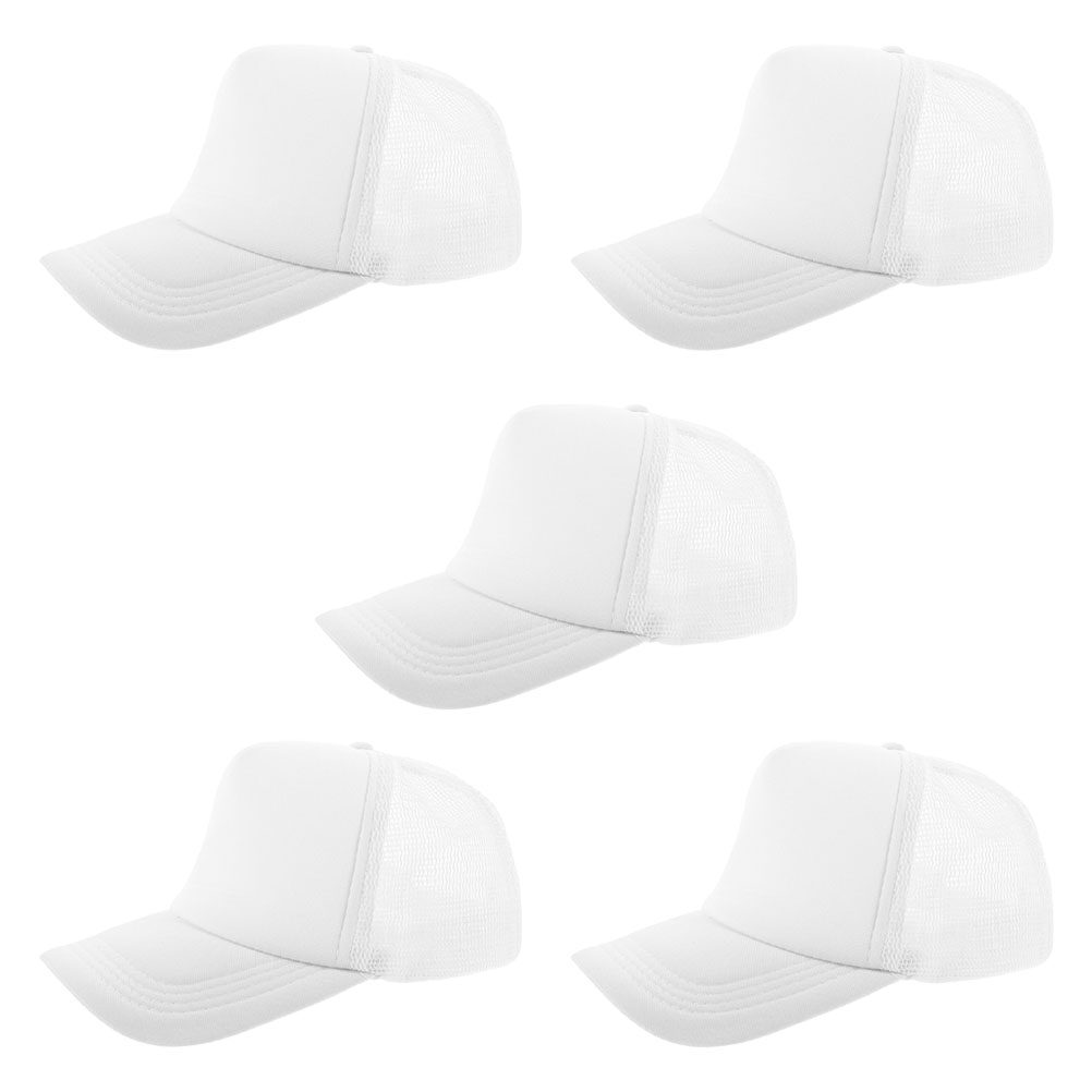 5 قطع من قبعات البيسبول الشبكي - مراجعة Hat Sublimation Blank وسعره